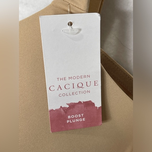 Cacique Boost Plunge Bra Nude Beige Size 46C - Picture 6 of 10